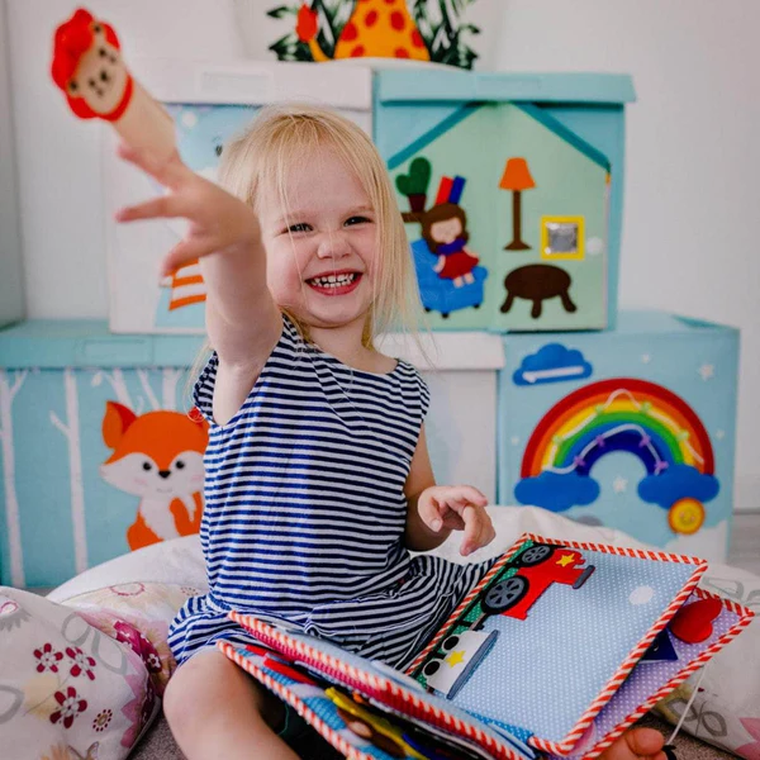 Jolly Designs, Lalki, pudełko na zabawki