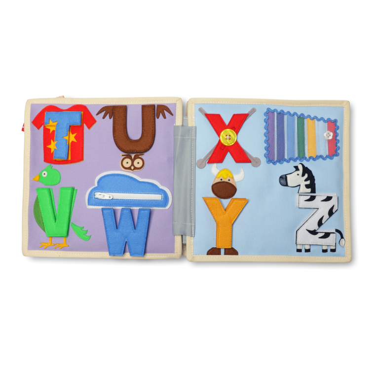 Jolly Designs. Moje Pierwsze ABC. Książeczka sensoryczno-manipulacyjna