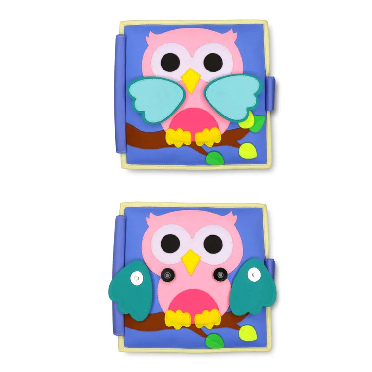 Jolly Designs. Sowa. Książeczka sensoryczno-manipulacyjna