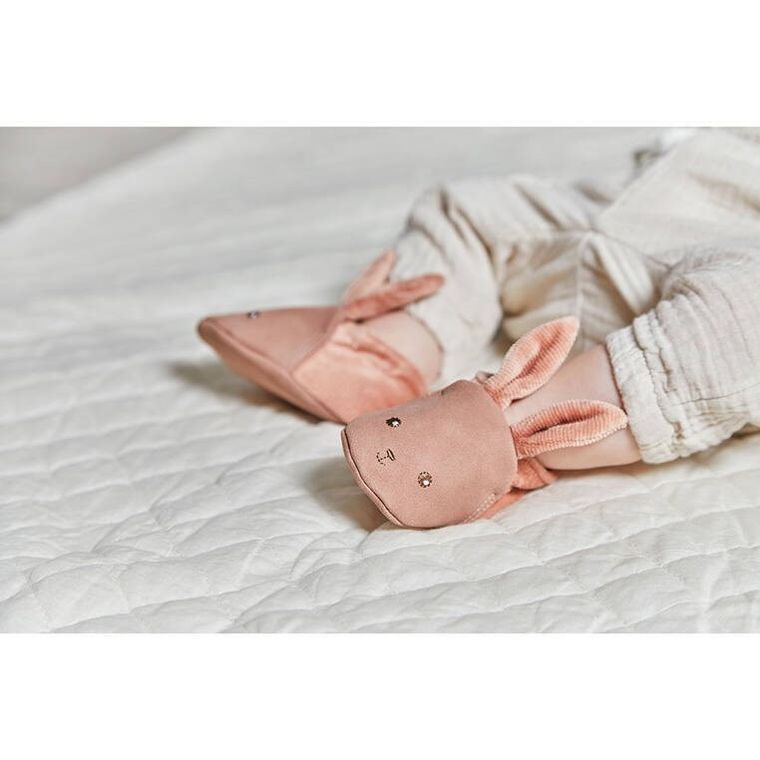 Kaloo, Lapinoo, Królik, zestaw prezentowy 3w1, komforter + gryzak + buciki, ceglany