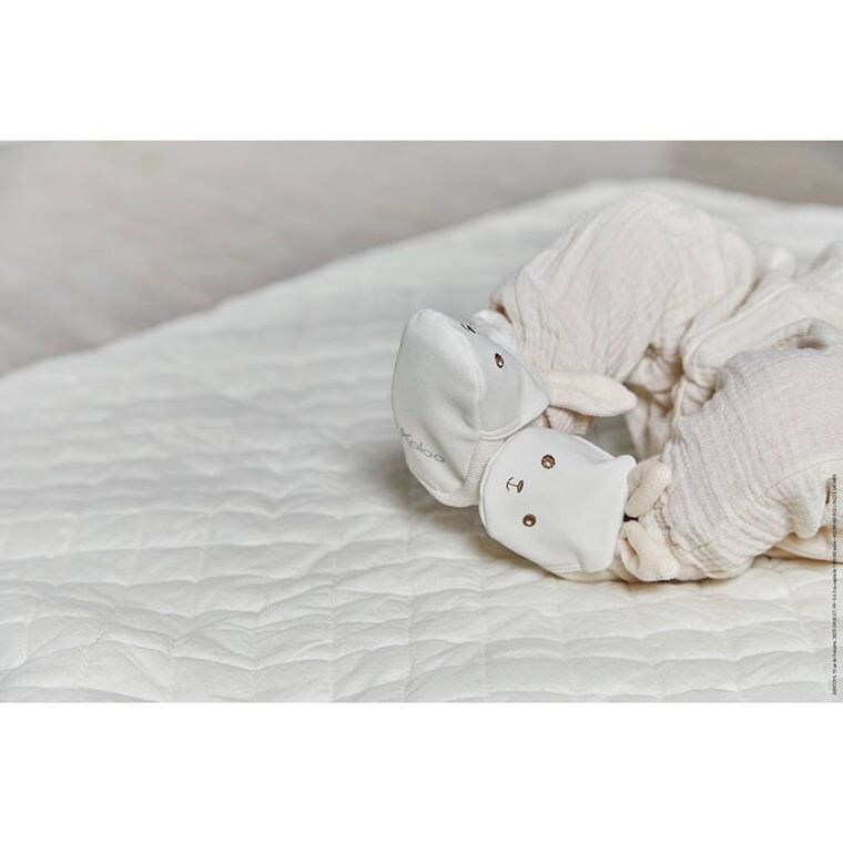 Kaloo, Lapinoo, Królik, zestaw prezentowy 3w1, komforter + gryzak + buciki, kremowy