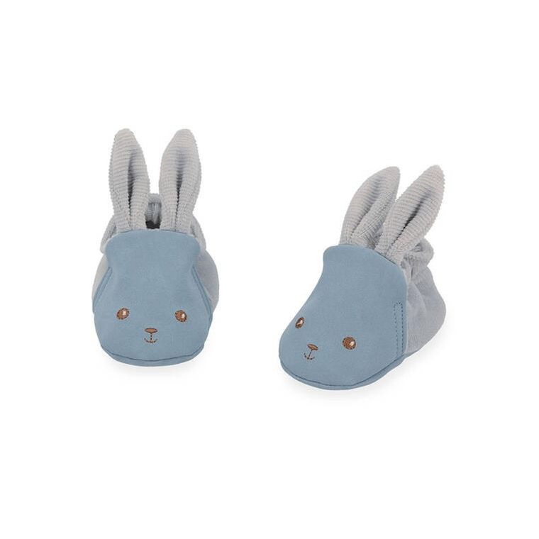 Kaloo, Lapinoo, Królik, zestaw prezentowy 3w1: komforter + gryzak + buciki, niebieski