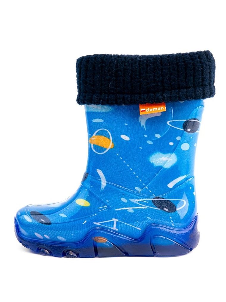 Kalosze dziecięce, ocieplane, niebieskie, Demar