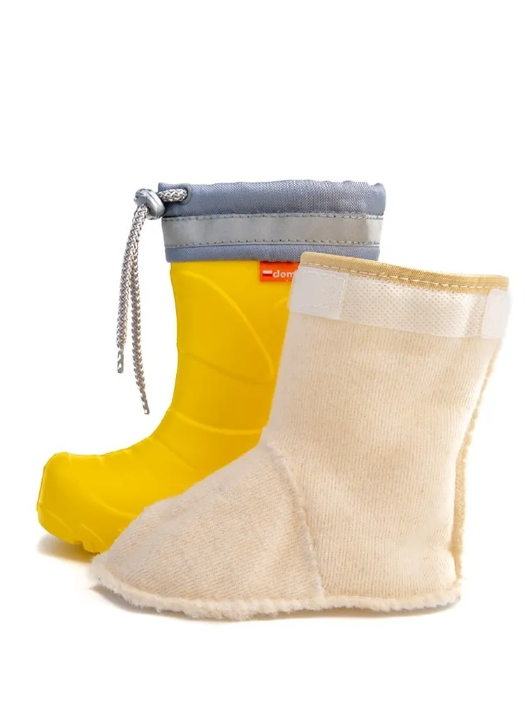 Kalosze dziecięce, ocieplane, żółte, Demar