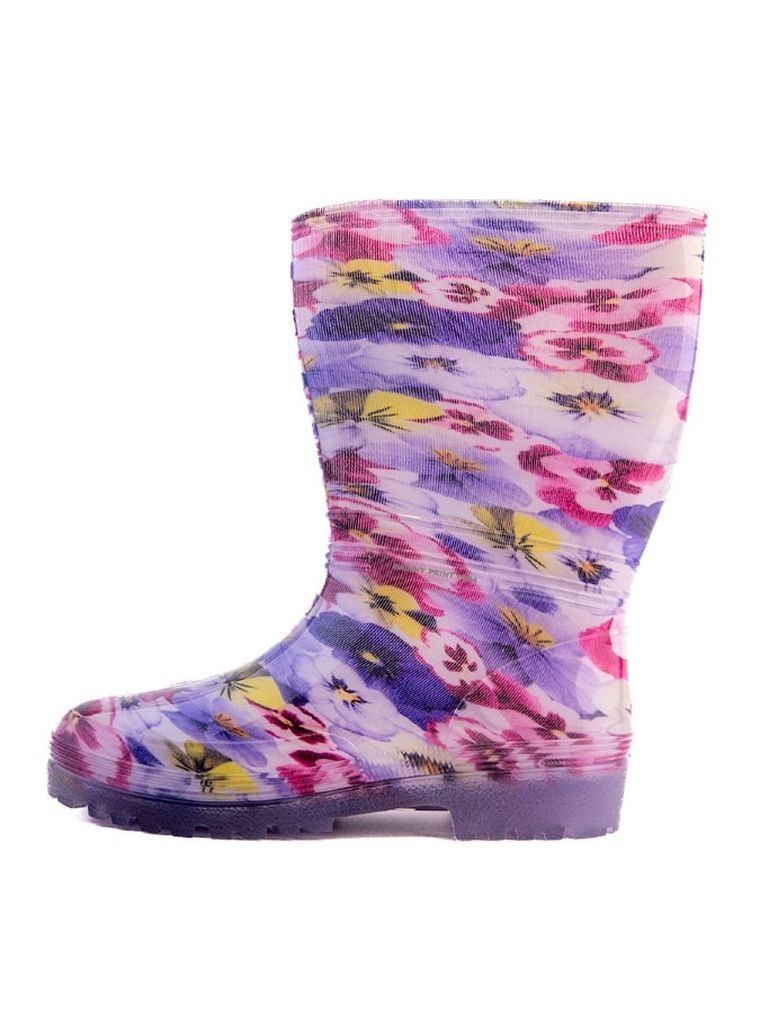 Kalosze dziewczęce, biało-niebieskie, Demar