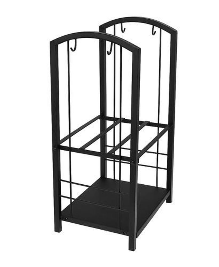 Kaminer, stojak na drewno z przyborami