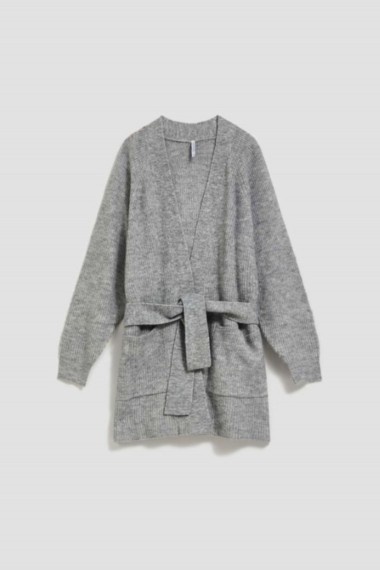 Kardigan damski, szary, Moodo