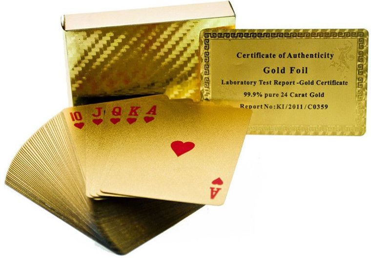 Karty do gry, złote