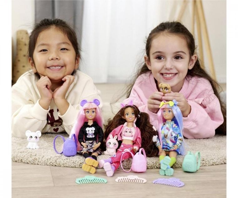 Kawaii Hi, Mia i Choco, lalka z figurką pieska, zestaw z akcesoriami