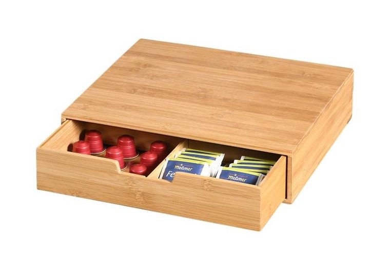 Kesper, pojemnik na kapsułki do kawy, bambus, 34-31 cm