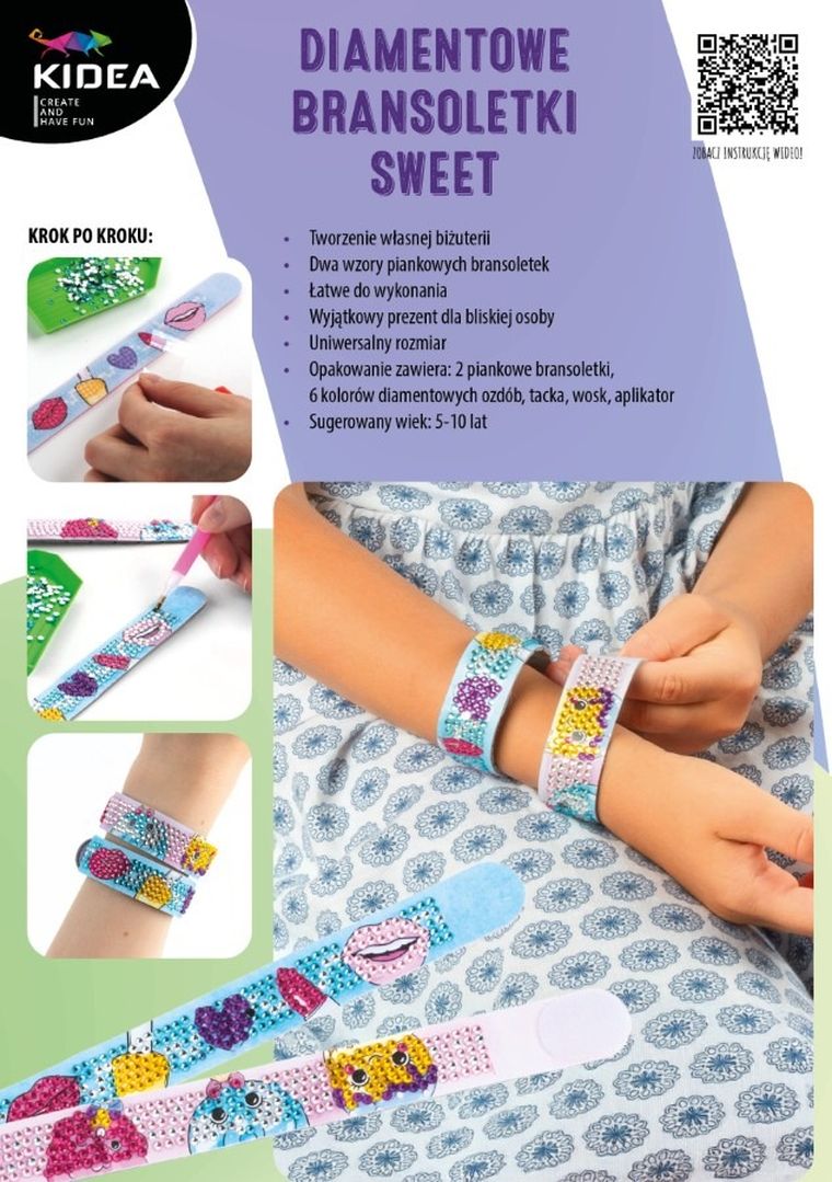 Kidea, Diamentowe bransoletki, Unicorn, zestaw kreatywny