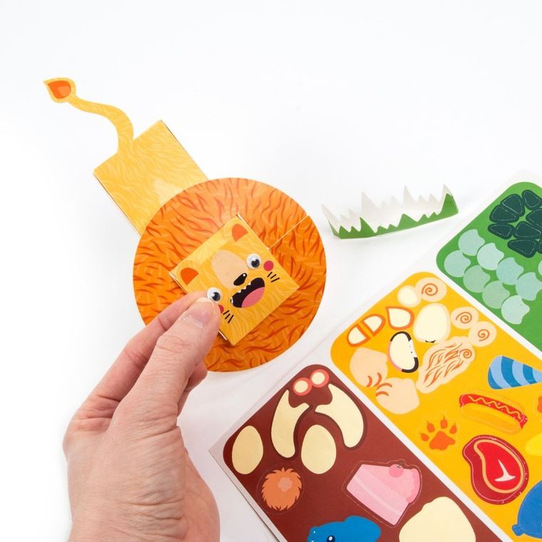 Kidea, figurki 3D z naklejkami, Zoo