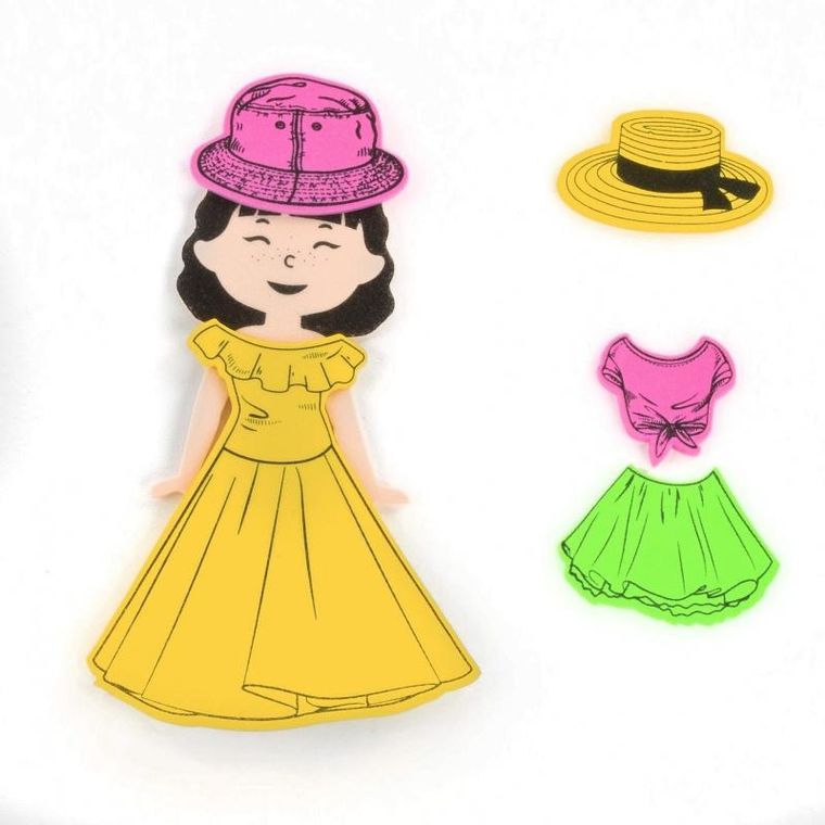 Kidea, modowe stylizacje, zestaw kreatywny z naklejkami, 80 szt.