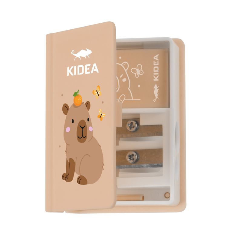Kidea, temperówka podwójna z gumką, cute, 1 szt.