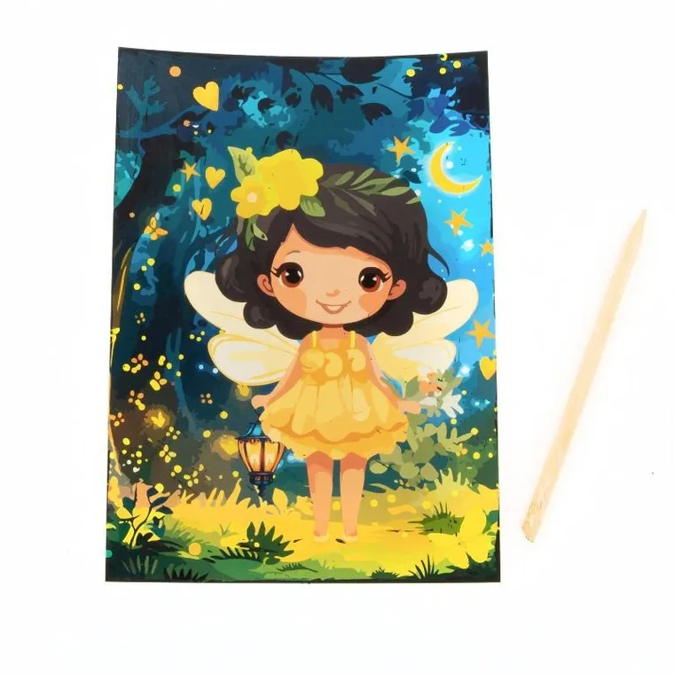 Kidea, wydrapywanka z kolorowanką, 2w1, świecąca w ciemności, magic