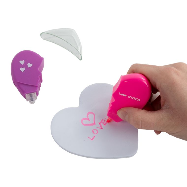 Kidea, zakreślacze z notesem, serce, 2w1