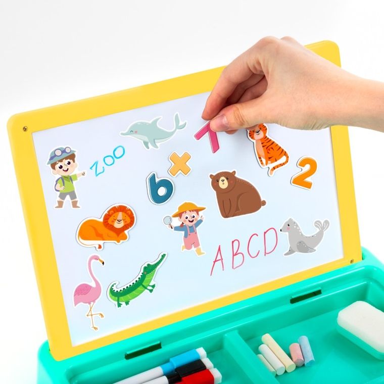 Kidea, ZOO, przenośny zestaw tablic 5w1, zestaw kreatywny