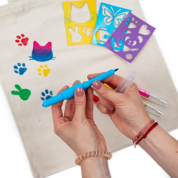 Kidea, Zwierzaki, markery do tkanin w sprayu, 5 szt.