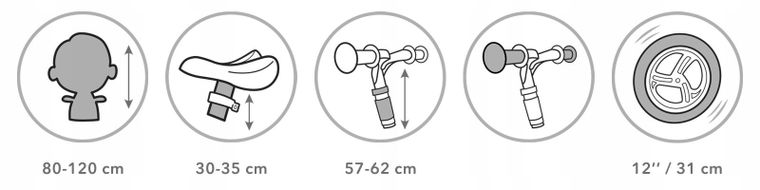 Kidwell, Rebel, rowerek biegowy, zielony