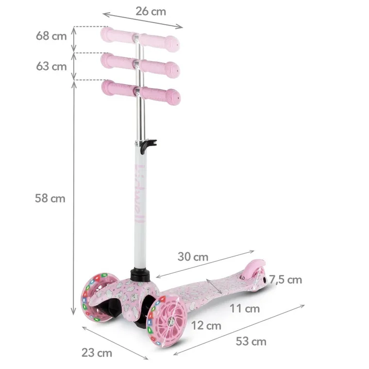 Kidwell, Uno, hulajnoga 3-kołowa LED, balansowa, puppy