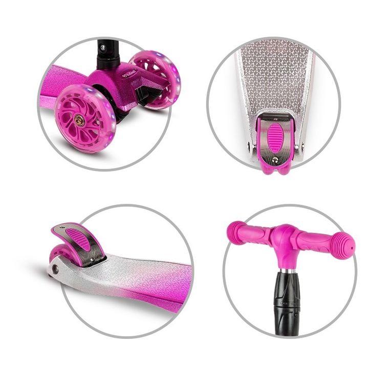 Kidwell, Vento, hulajnoga 3-kołowa, balansowa, różowa