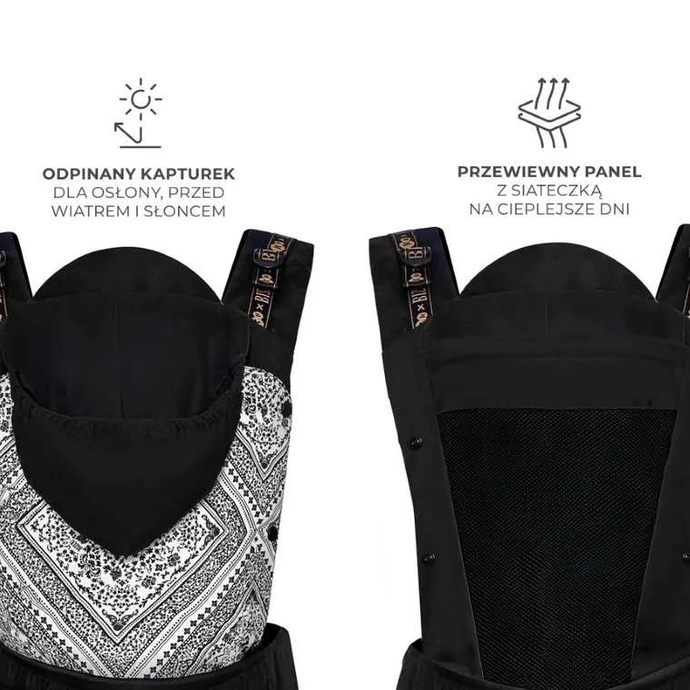 Kinderkraft, Bizuu, Huggy, nosidełko ergonomiczne, Lunar Black