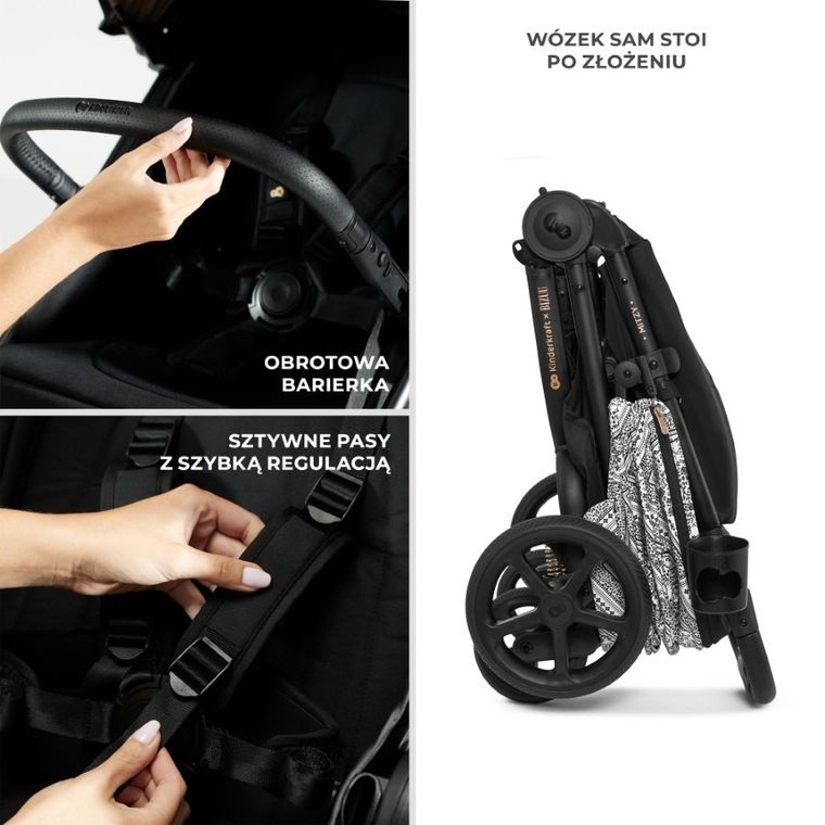 Kinderkraft, Bizuu, Mitzy, wózek spacerowy, Lunar Black
