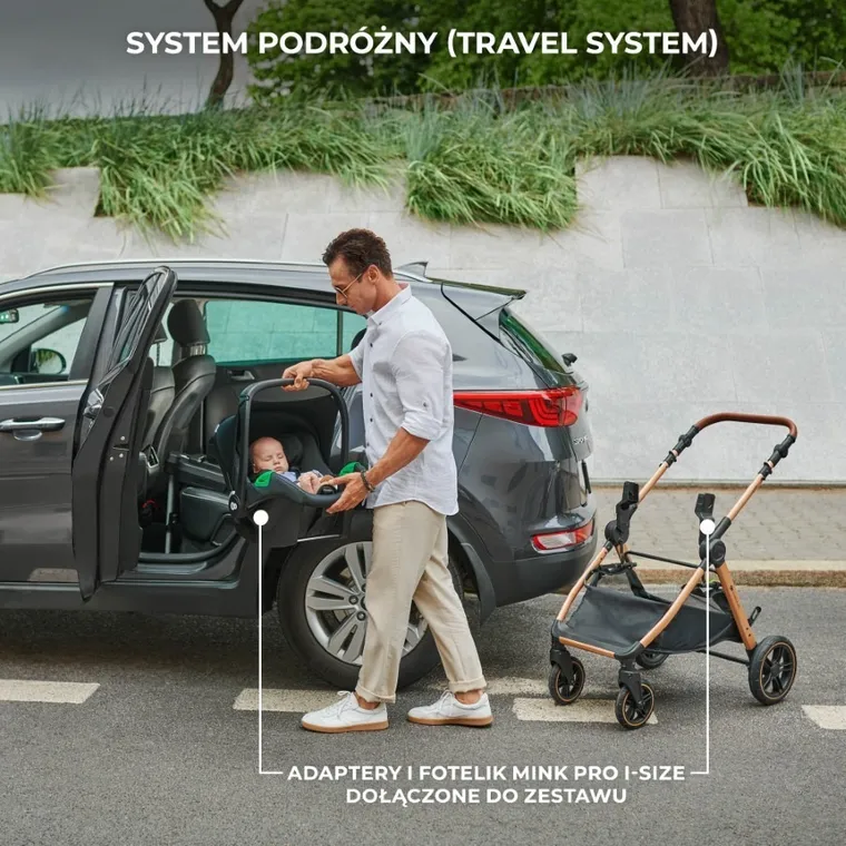 Kinderkraft, Esme Pro, wózek wielofunkcyjny, 3w1, Moonlight Grey