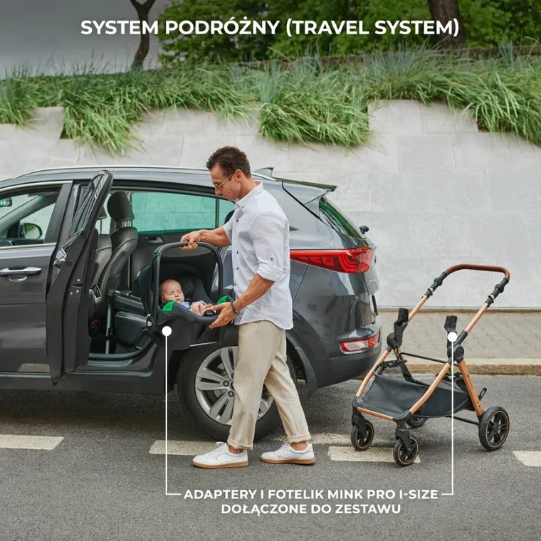 Kinderkraft, Esme Pro, wózek wielofunkcyjny, 3w1, Pure Black