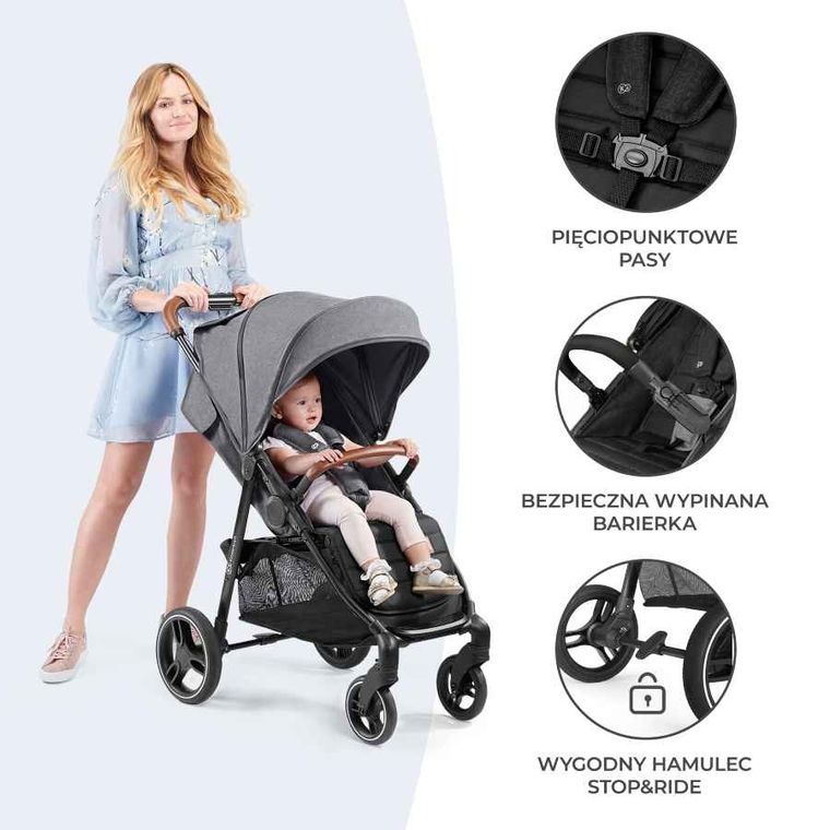 Kinderkraft, Grande Plus, wózek spacerowy, Black