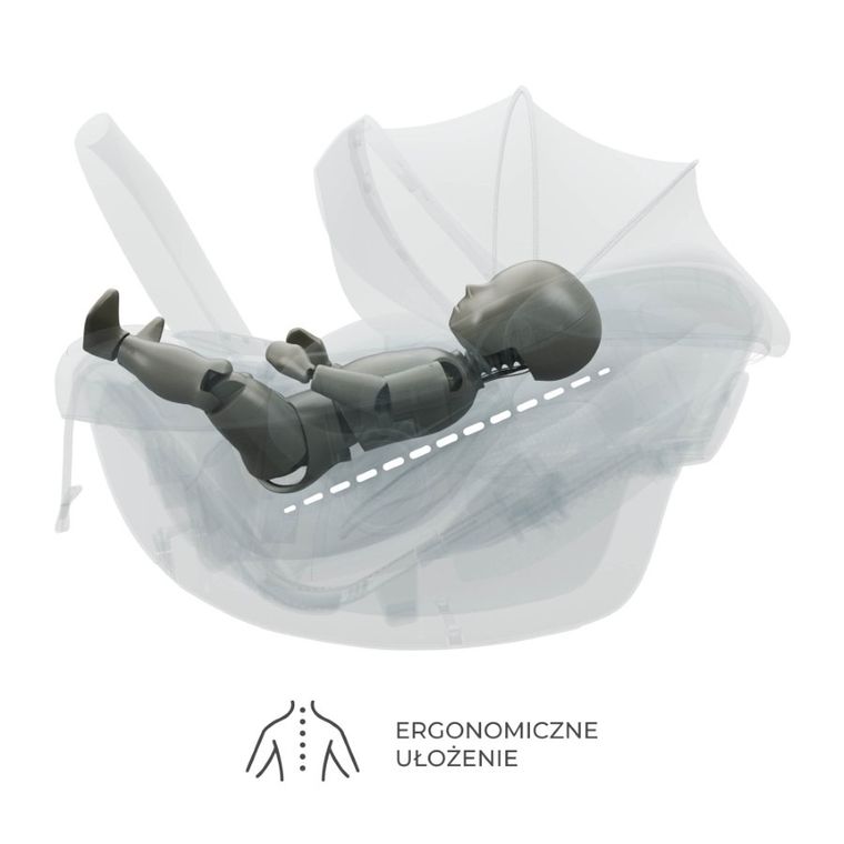 Kinderkraft, I-Lite, fotelik samochodowy, nosidełko, Graphite Black, 40-86 cm