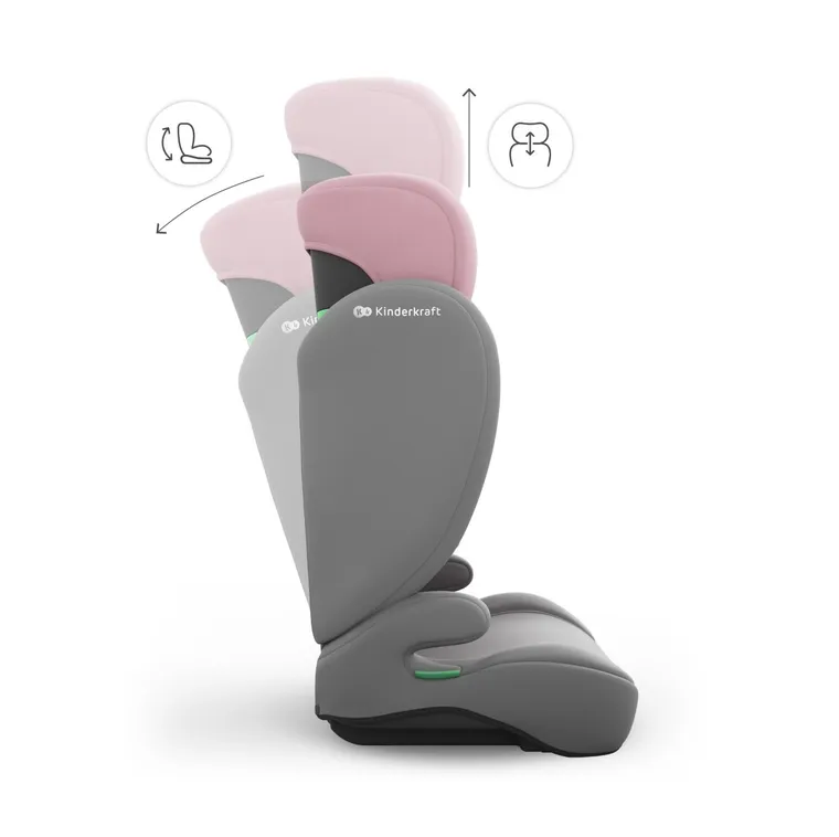 Kinderkraft, I-Spark 2 Plus, i-Size, fotelik samochodowy, pink, 100-150 cm