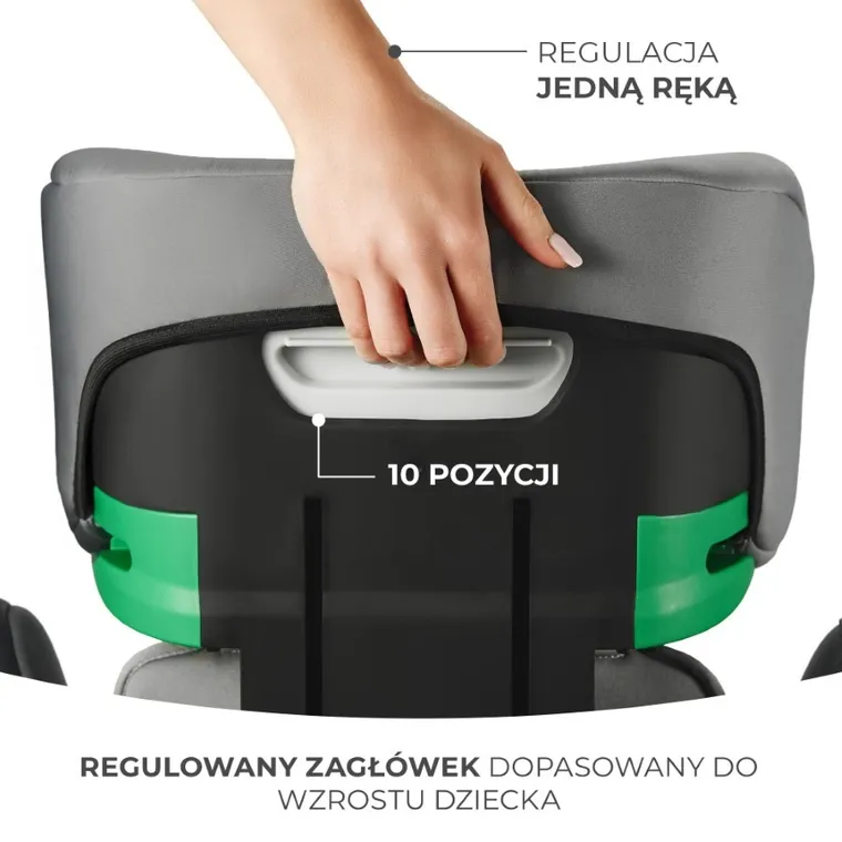 Kinderkraft, I-Spark, fotelik samochodowy, Green, 100-150 cm