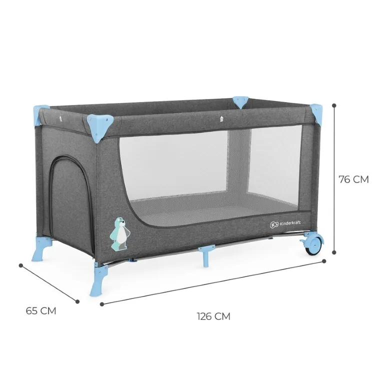 Kinderkraft, Joy, łóżeczko turystyczne, Blue