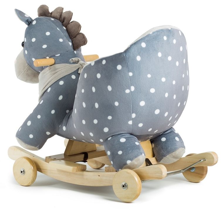 Kinderkraft, konik na biegunach z funkcją jeździka, szary