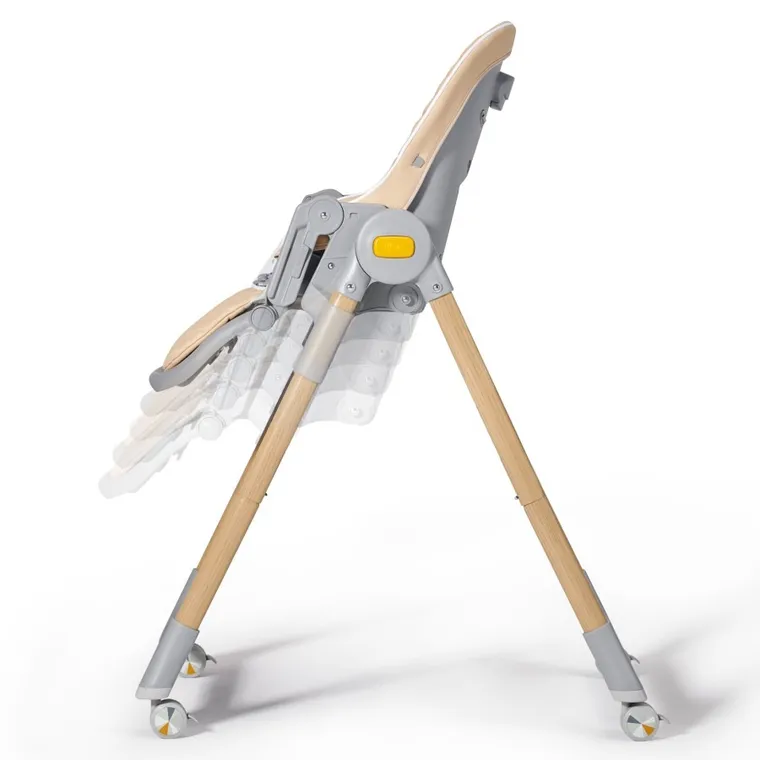 Kinderkraft, Lastree, krzesełko do karmienia, beżowe, Wood