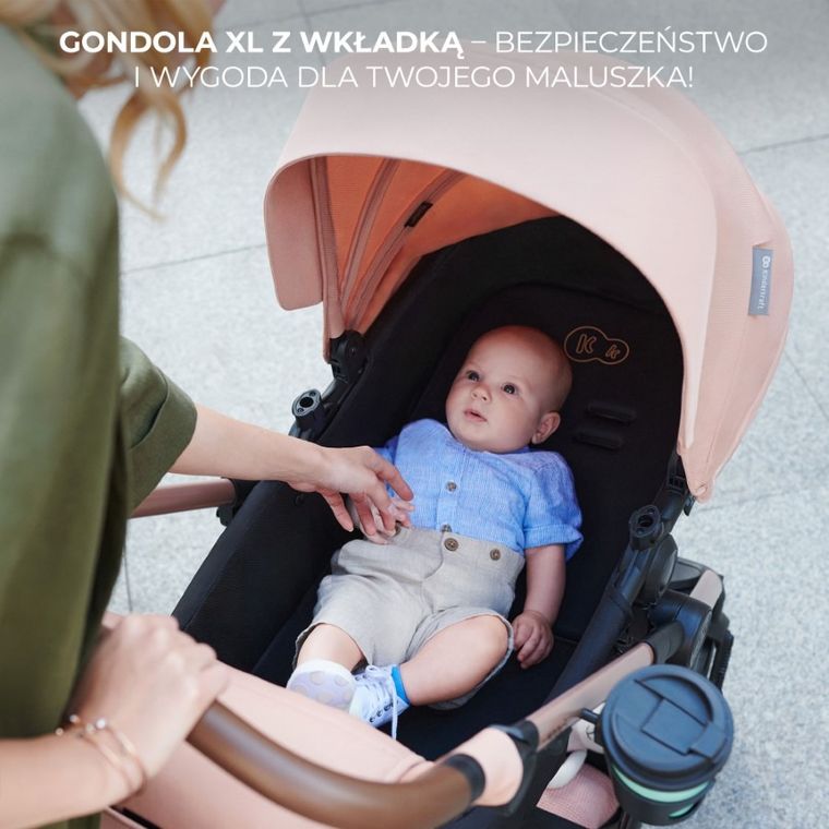 Kinderkraft, Moov 2, wózek wielofunkcyjny, 3w1, Pure Black