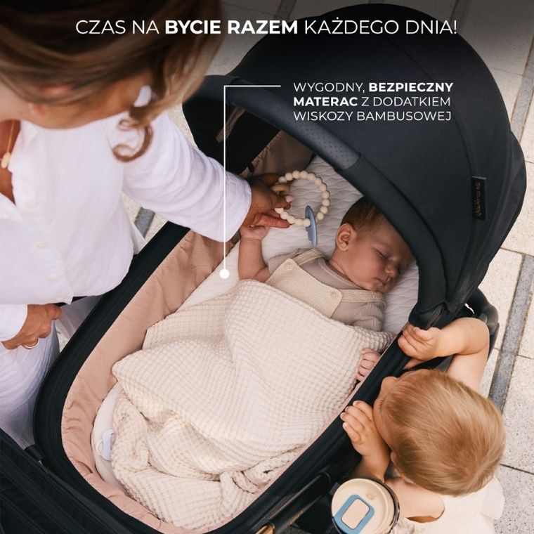 Kinderkraft, Nea 2, wózek wielofunkcyjny 2w1, Soft Beige
