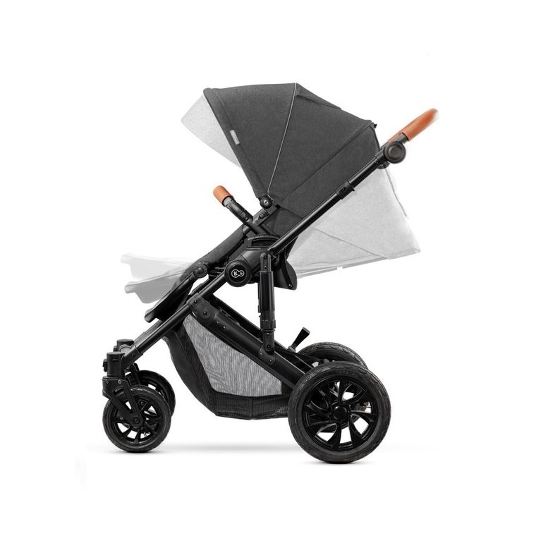 Kinderkraft, Prime, wózek wielofunkcyjny 3w1, czarny