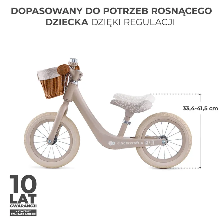 Kinderkraft, Rapid 2, BIZUU, rowerek biegowy, Beige