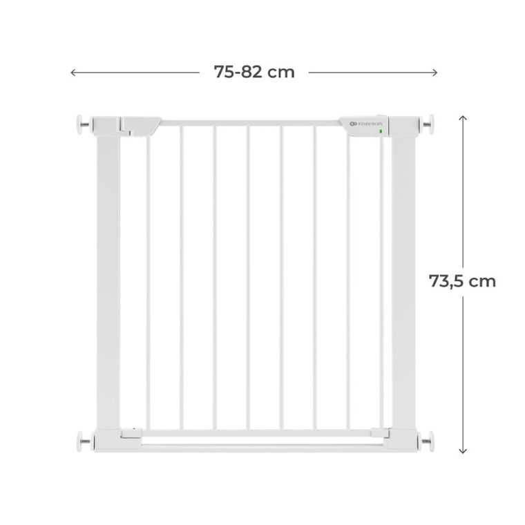 Kinderkraft, Safe Snap, bramka ochronna, biała