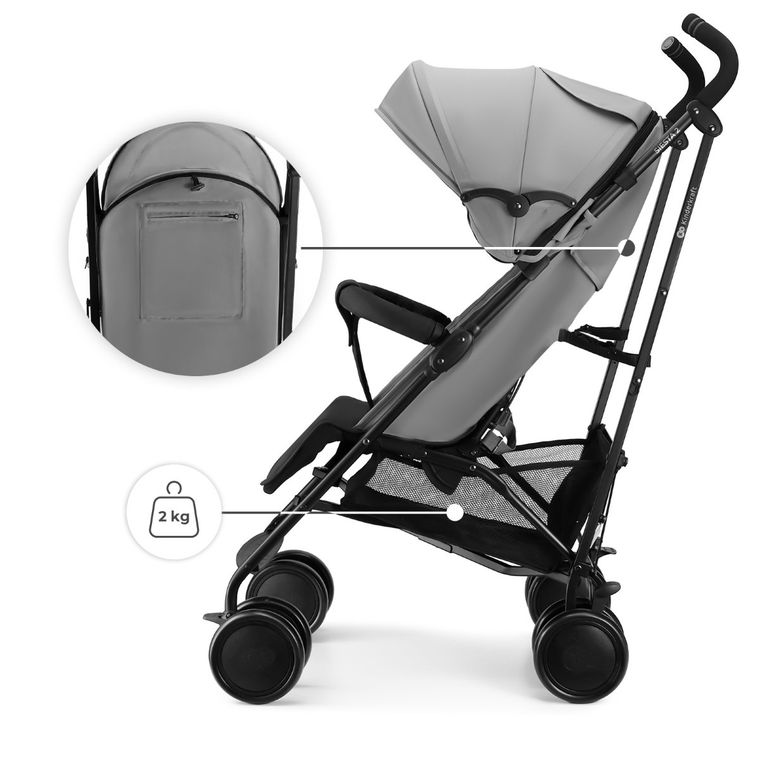 Kinderkraft, Siesta 2, wózek spacerowy, moonlight grey