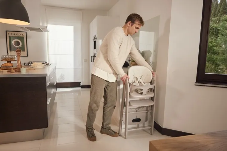 Kinderkraft, Tino, krzesełko do karmienia 3w1, grey