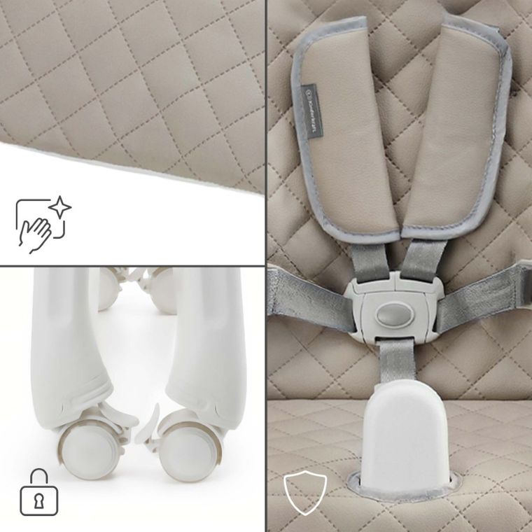 Kinderkraft, Tulo, krzesełko do karmienia, beige