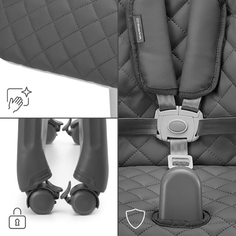 Kinderkraft, Tulo, krzesełko do karmienia, grey