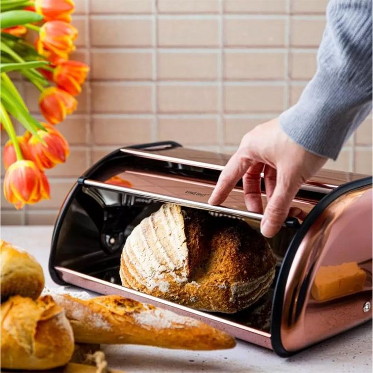 Kinghoff, chlebak stalowy, rose gold