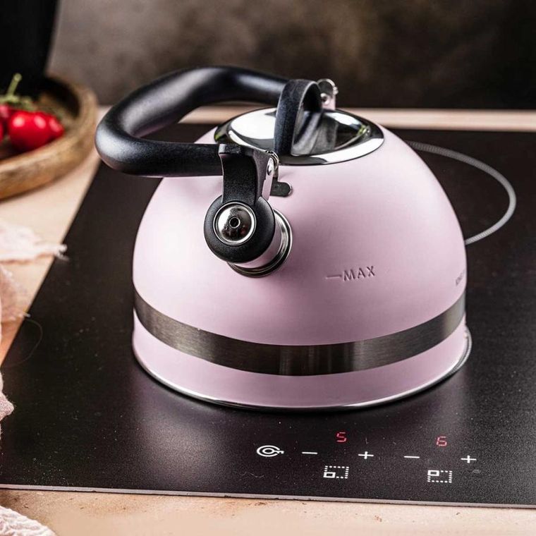 Kinghoff, czajnik, 1.8l z gwizdkiem, różowy