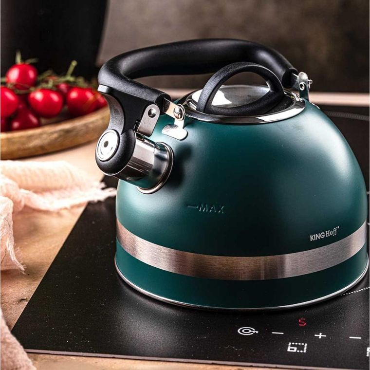 Kinghoff, czajnik, 1.8l z gwizdkiem, zielony
