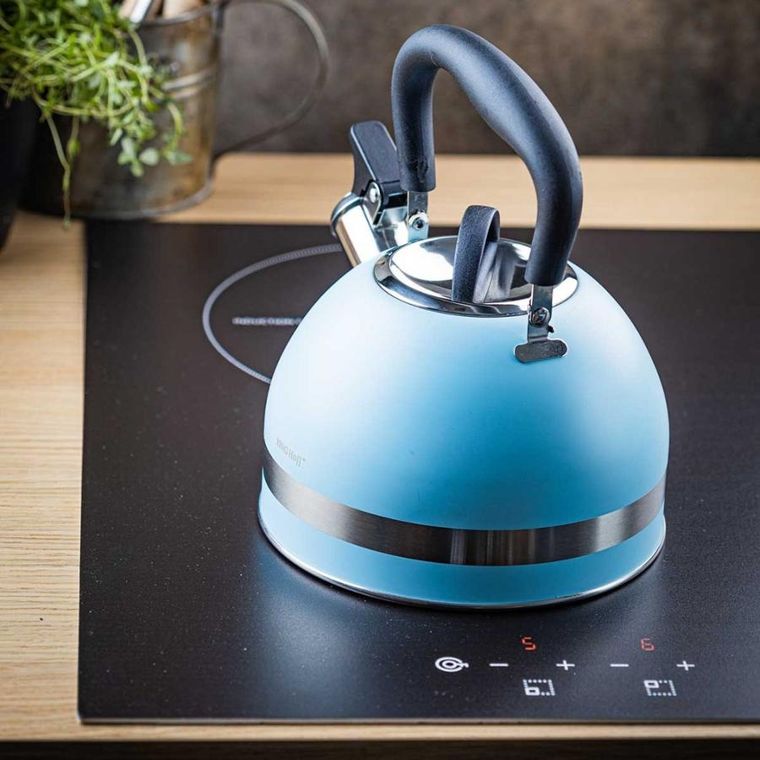 Kinghoff, czajnik z gwizdkiem, niebieski, 1,8l