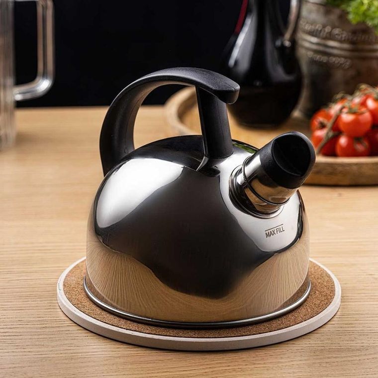 Kinghoff, czajnik z gwizdkiem, srebrny, 1,5l